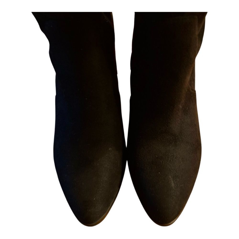 NEW Catherine Malandrino Monarch Block Heel Boot Faux Suede Knee Black Size 7.5 - Picture 9 of 13